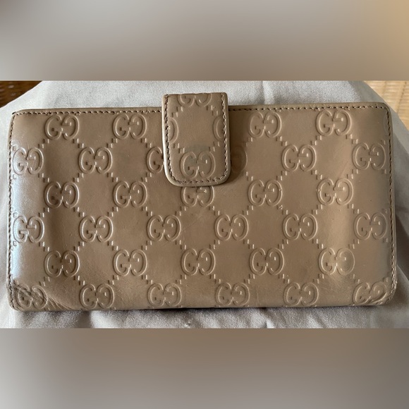 Gucci Beige Guccissima Leather Wallet - Picture 2 of 6